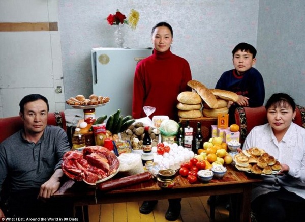 Семья из Монголии, тратит на продукты 40,02 $ в неделю