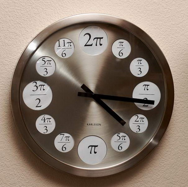 математические часы с формулами