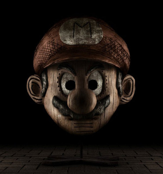 деревянный Марио