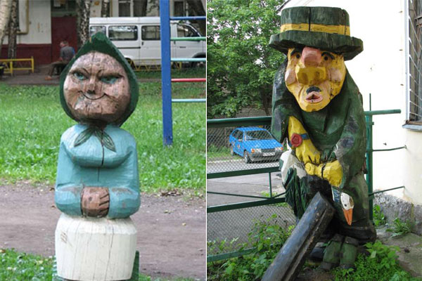 Необычные скульптуры на детских площадках.