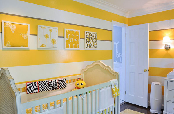 Жёлтый цвет в интерьере детской спальни