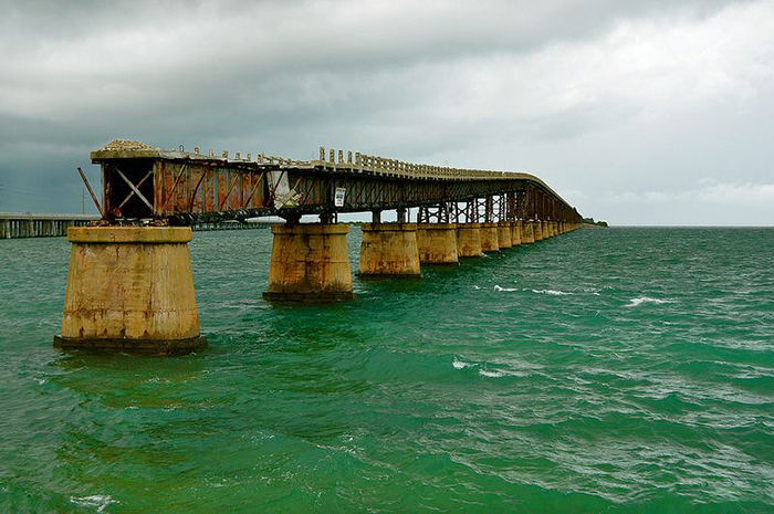 Железная дорога через море (Флорида, США)