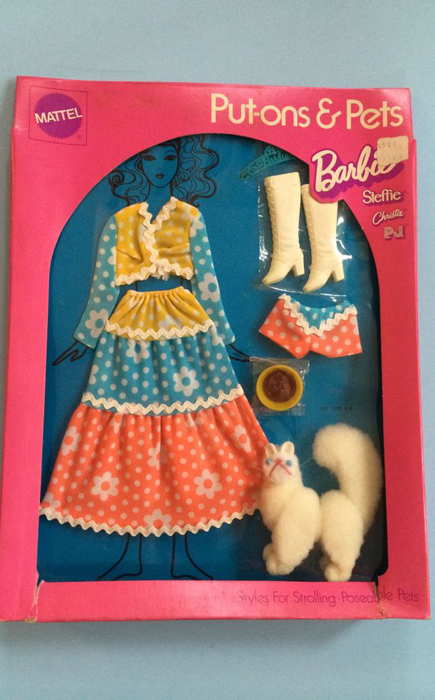 Одежда и домашнее животное для Барби от “Kitty Kapers”  (1972 год)