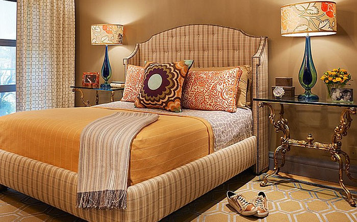 Интерьер спальни в жёлтых тонах от Jeffers Design Group