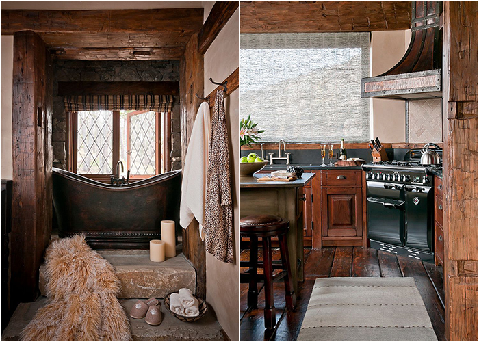Ванная и кухня в рустикальном стиле