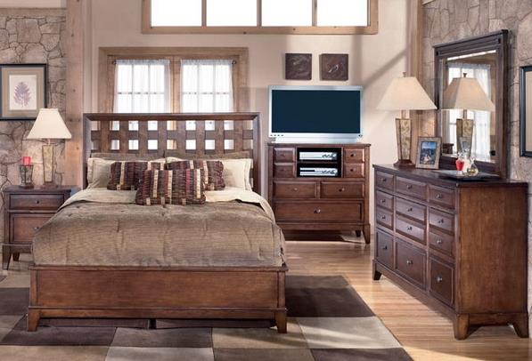 Удивительная спальня в коричневых тонах