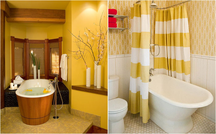 Солнечная роскошь жёлтого цвета: новый взгляд на интерьер ванных комнат