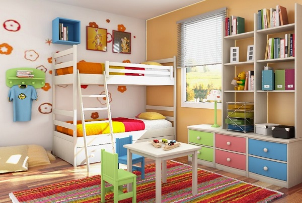 Радужная детская спальня