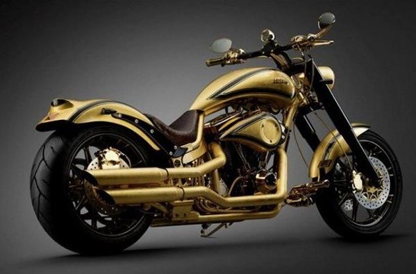 Золотой мотоцикл от датской компании Lauge Jensen