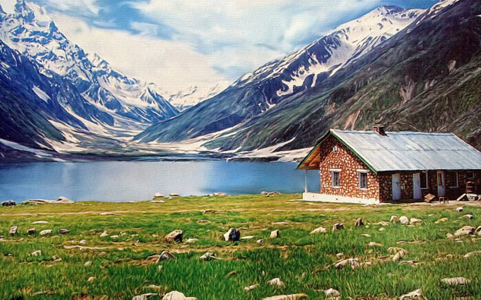 Дом у горного озера