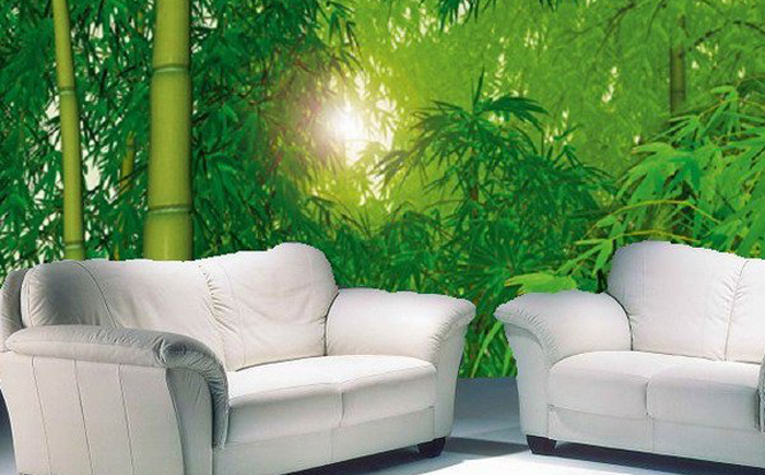 Уголок для отдыха в зарослях бамбука