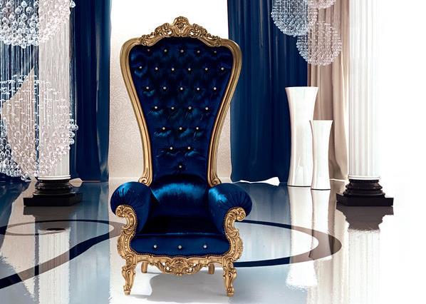 Шикарный синий трон