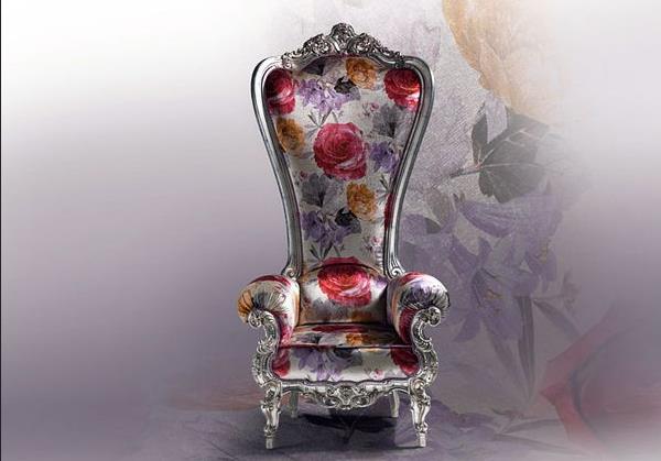 Оригинальный трон с цветочным узором