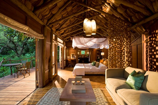 Гостиная в Lake Manyara Tree Lodge