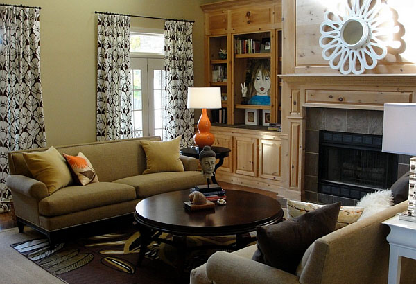 Оранжевая лампа в интерьере от Rebekkah Davies Interiors + Design