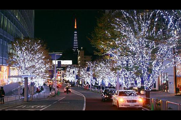 Рождественские огни в Кобе