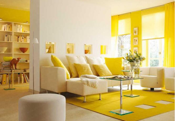 Элегантная желтая гостиная