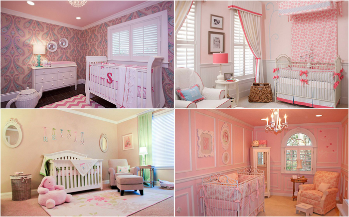 Розовый мир для девочек: 20 роскошных спален для новорождённых