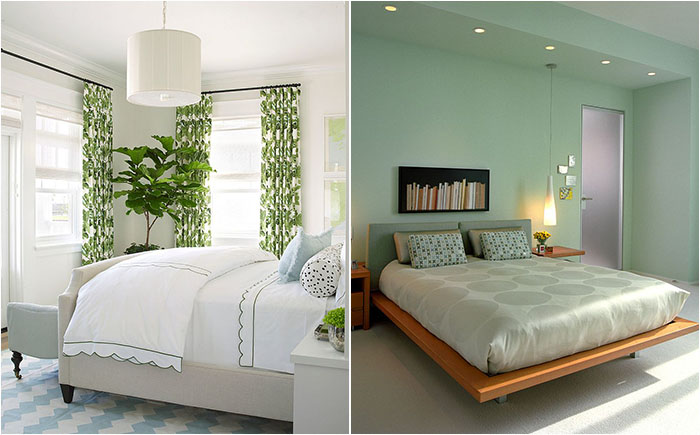Живительный цвет: 25 потрясающих спален в зелёных тонах