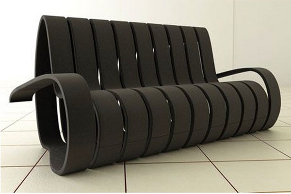 Спиральный диван Velvet Sofa