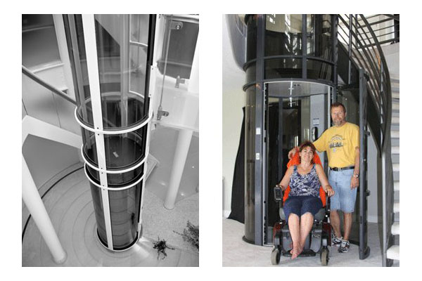 Вакуумный лифт идеален для домов, где живут пожилые люди или люди с ограниченными возможностями