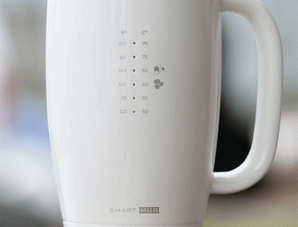 Концепт кружки Smart Mug с датчиком температуры