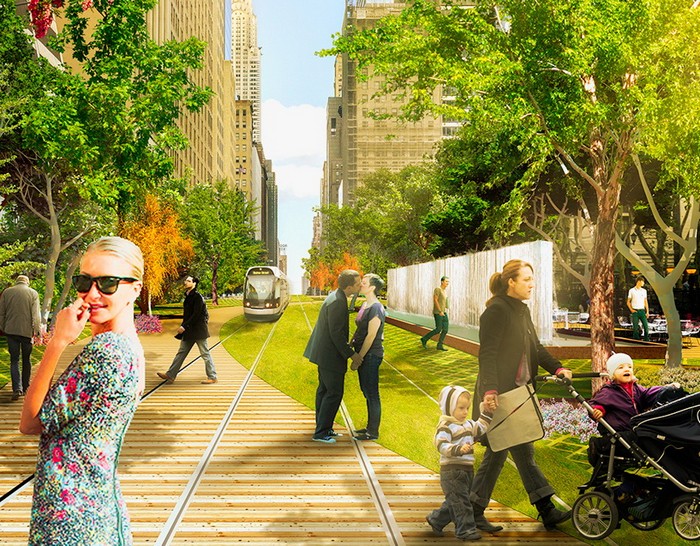 Greenway – потрясающий проект превращения в парк 42-й улицы в Нью-Йорке