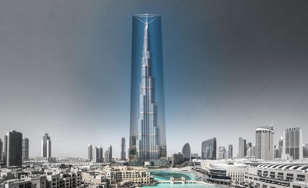 Exo-Burj – тканевая завеса для небоскреба Бурдж-Дубай. Источник фото: OP-EN
