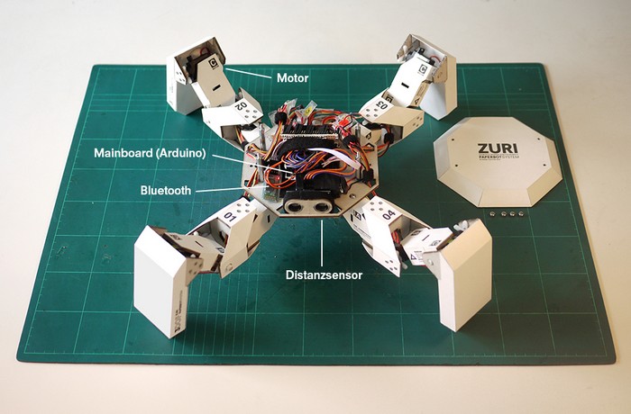 ZURI – робот из бумаги, которых напомнит вам об оригами и аппликациях