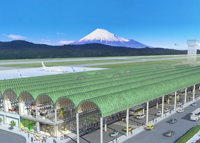 Новый терминал в Mt. Fuji Shizuoka Airport от архитектора Шигеру Бана