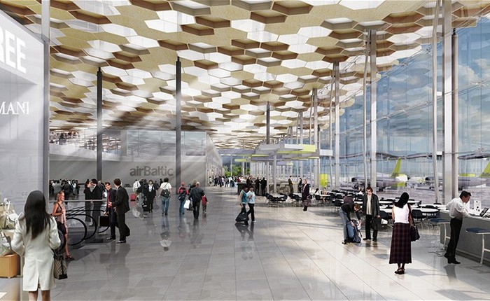 Новый терминал аэропорта в Риге для авиакомпании AirBaltic