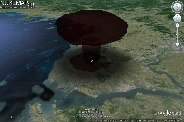 Nukemap – виртуальная ядерная кнопка, которая позволит уничтожить любой город