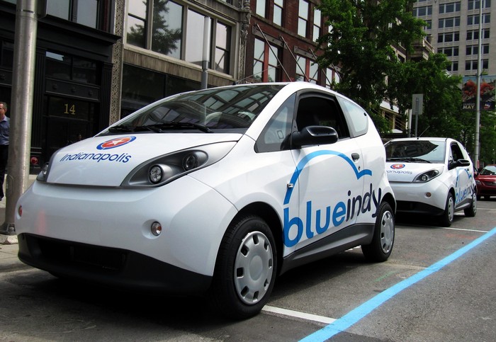 Электромобиль Bollore Bluecar из сети общественных автомобилей BlueIndy