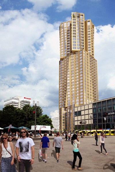 Самый высокий жилой дом в Берлине: проект от Фрэнка Гери. Источник фото: Gehry Partner, LLP