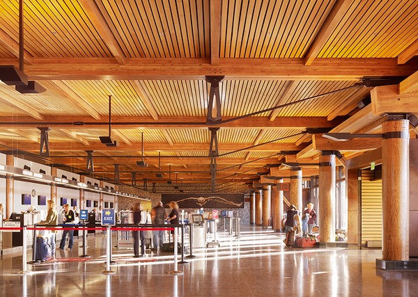 Деревянный аэропорт Jackson Hole Airport в Вайоминге. Источник фото: Matthew Millman