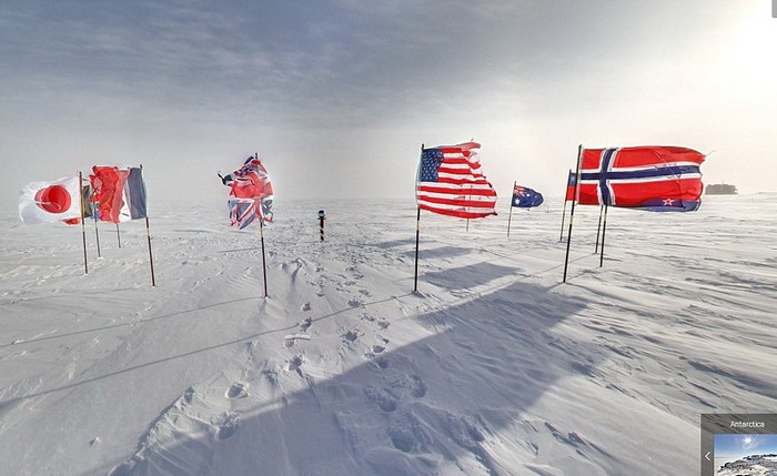 Антарктида на Google Street View