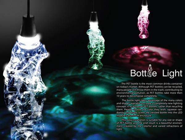 Bottle Light – стильные абажуры для лампы