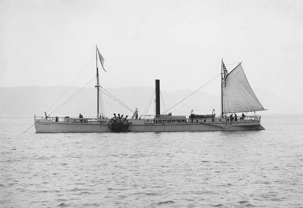 Clermont – первый пароход от Роберта Фултона. Источник фото: Википедия