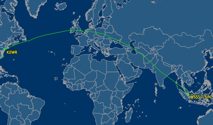 Рекордно длинный пассажирский авиарейс от Singapore Airlines