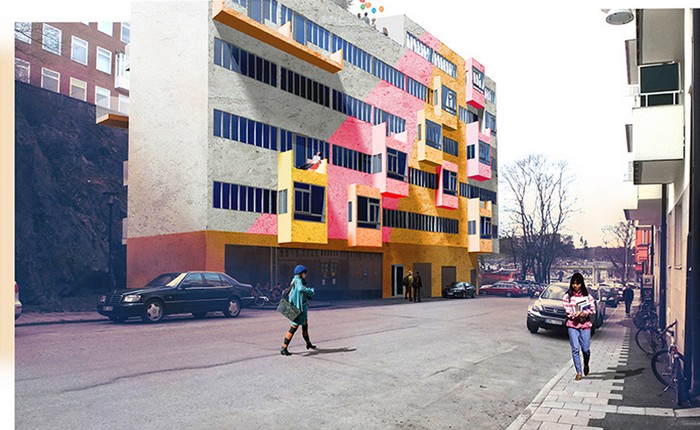 Яркое общежитие в Стокгольме от Malin Persson
