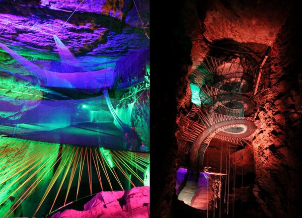 Батутный клуб в пещерах Уэльса