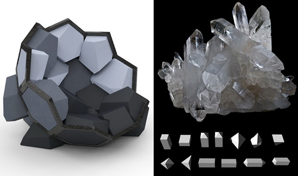 Кресло в форме кристалла от CTRLZAK Art & Design.
