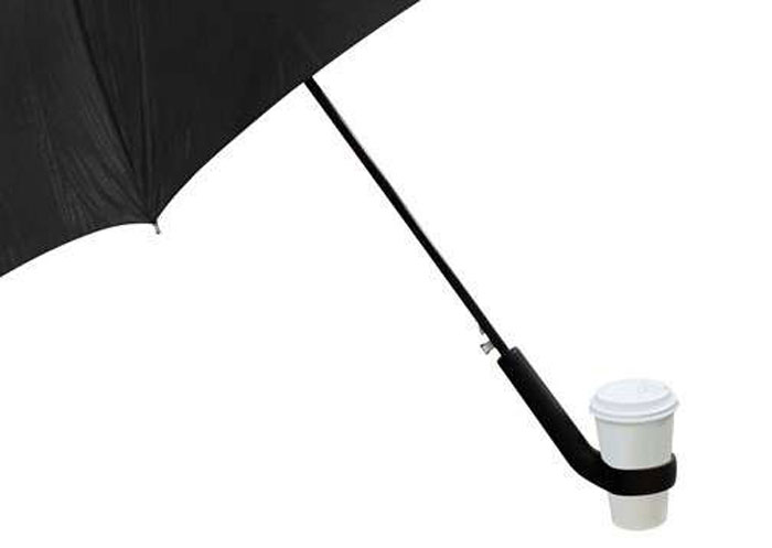 Зонтик с держателем кофейного стакана от Jung-Woo Lee. 