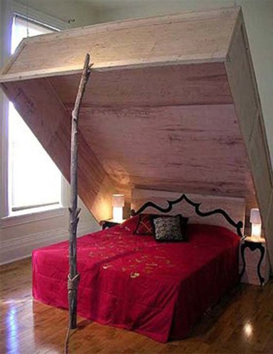Необычный дизайн кровати в ловушке.