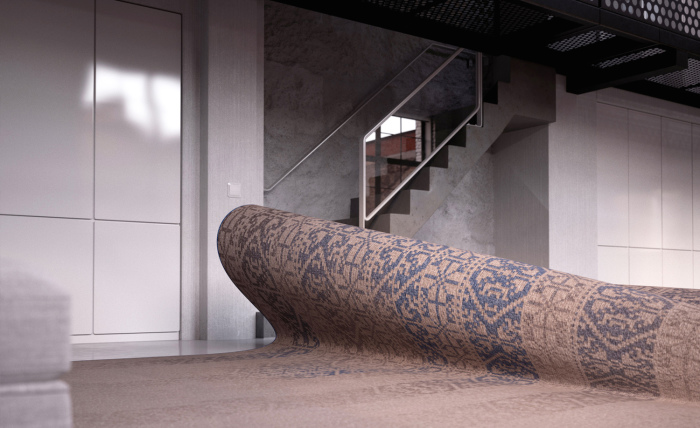 Элегантный ковер-диван от Алессандро Исола (Alessandro Isola).