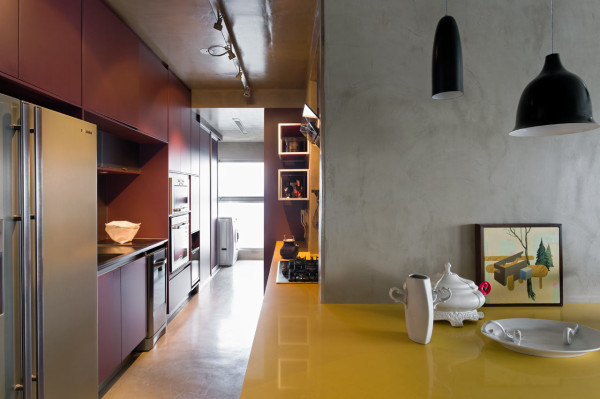 Интерьер кухонной зоны от Diego Revollo.