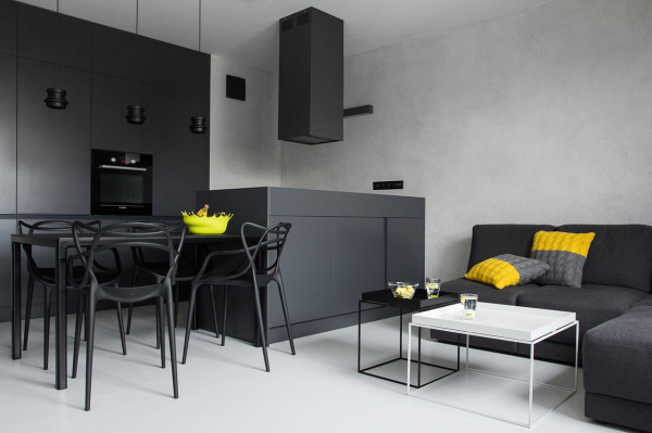 Черно-белый интерьер квартиры: 80 фото идей оформления | aikimaster.ru