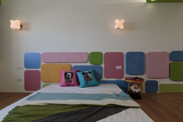 Нежное цветовое оформление детской комнаты.