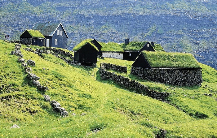 Хижины на Фарерских островах.