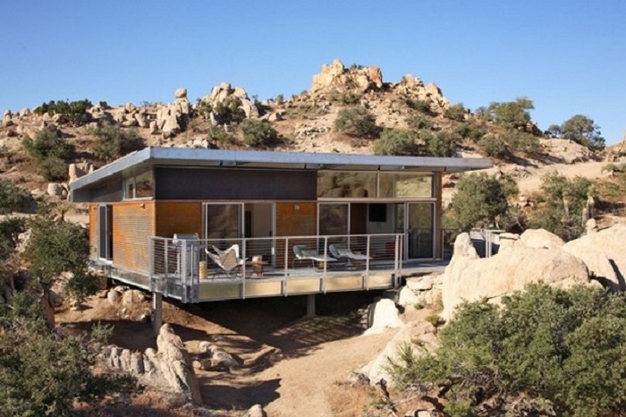 The BlueSky Homе - энергоэффективный дом в пустыне Мохава.